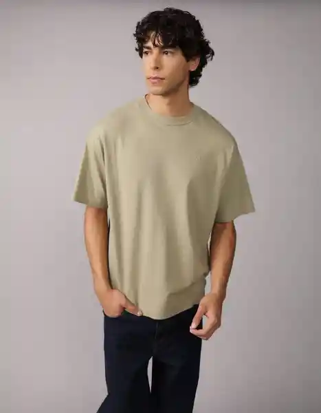 Camiseta Hombre Verde Talla Large 3664306 American Eagle