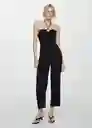 Enterizo Mono Sure Negro Talla M Mujer Mango