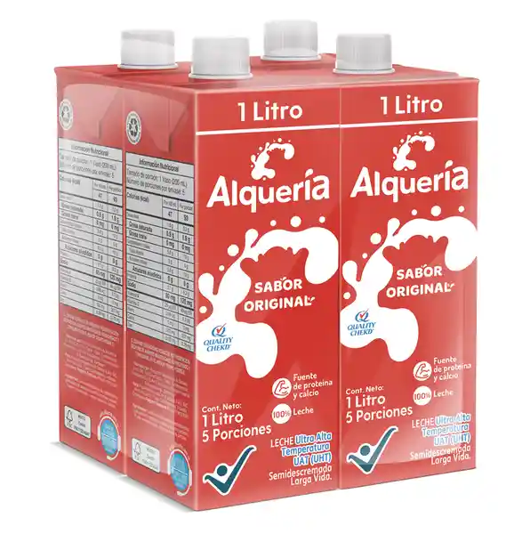 Leche Alqueria Entera Sd Orig Tetra Fourpack (4000 Ml)