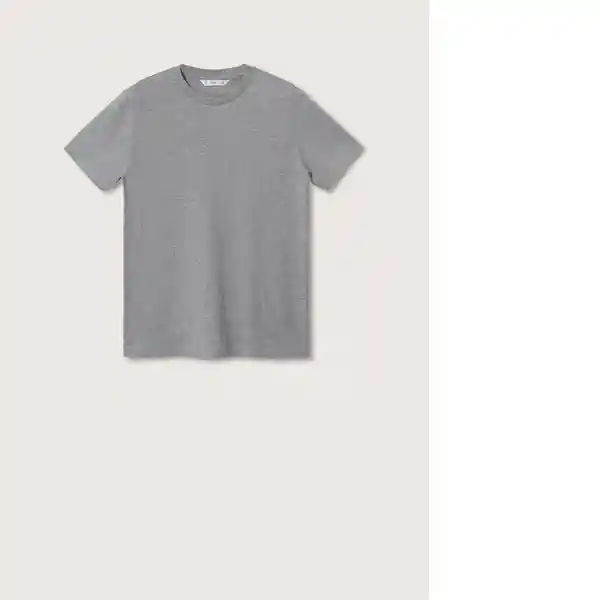 Camiseta Cherlo Gris Medio Vigore Talla XS Hombre Mango