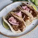 3 Tacos de Machaca de Res