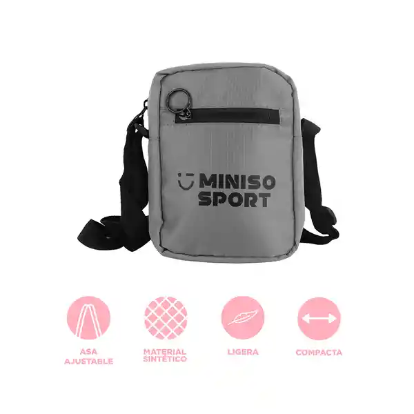 Bolso Crossbody Deportivo Serie 4.0 Gris Miniso