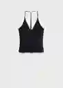 Top Bali Negro Talla S Mujer Mango