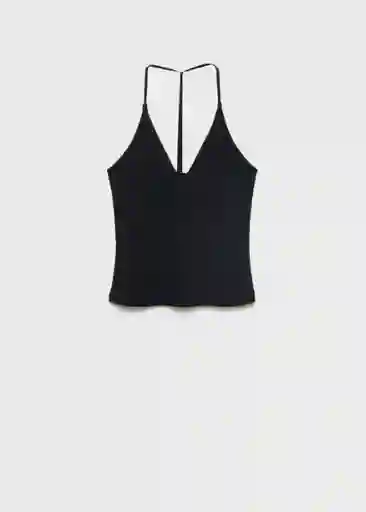 Top Bali Negro Talla S Mujer Mango