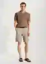 Bermuda Carp Khaki Talla 44 Hombre Mango