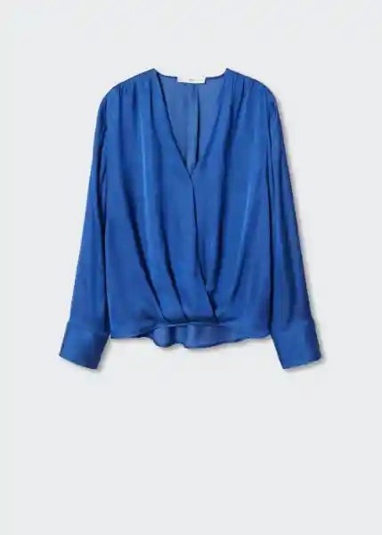 Blusa Cris2 Azul Talla S Mujer Mango