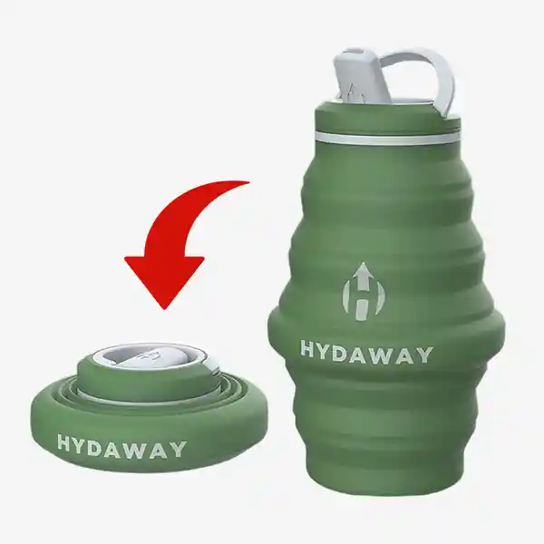 Hydaway Botella Plegable Verde 17 oz
