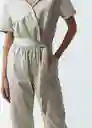 Enterizo Lucy Gris Niebla Claro Talla S Mujer 561G360 Naf Naf