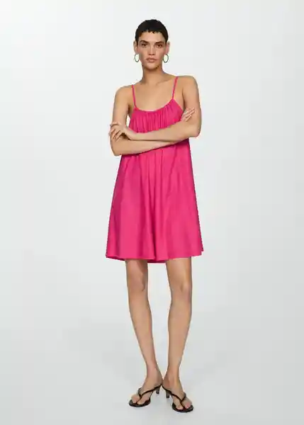 Vestido Alandi Fucsia Talla 18 Mujer Mango