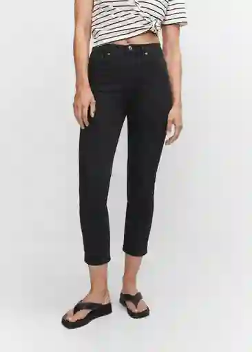 Pantalón Jean Claudia Tejano Negro Talla 44 Mujer Mango