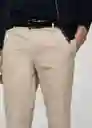 Pantalón Bologna Beige Talla 40 Hombre Mango