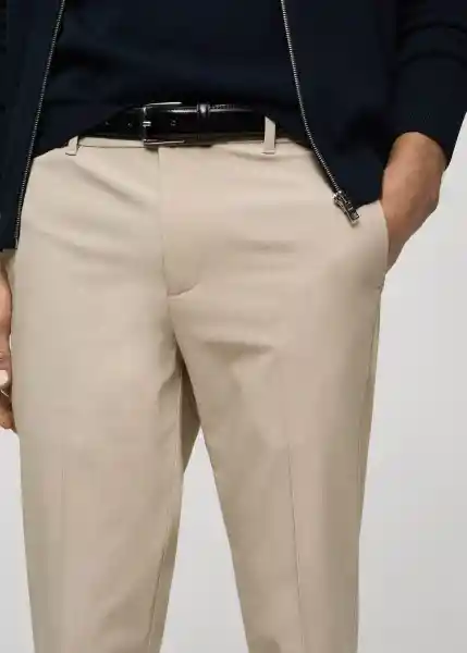 Pantalón Bologna Beige Talla 40 Hombre Mango