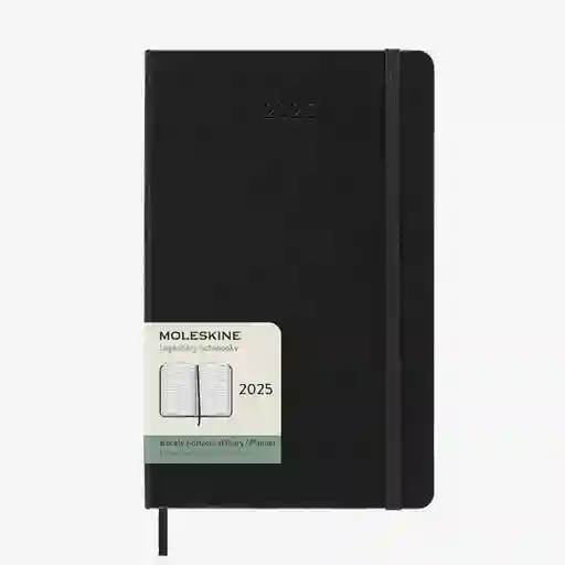 Moleskine Agenda 2025 Grande Sem Hor Negro hc