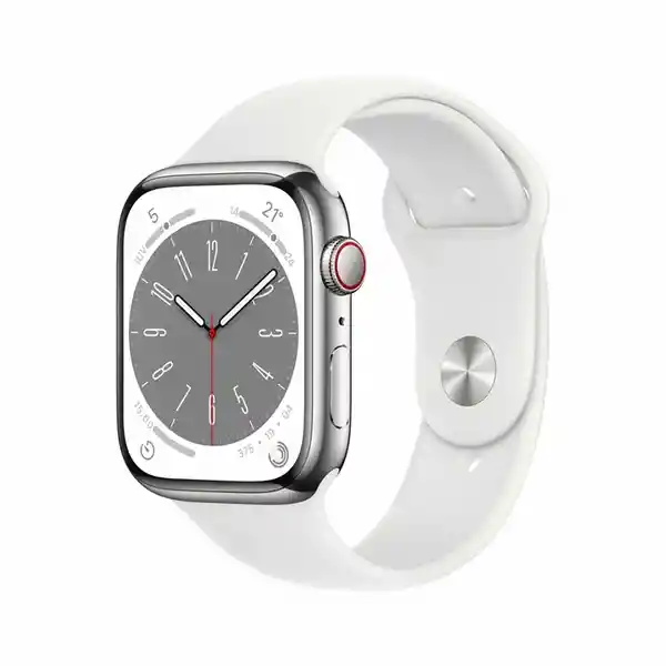 Apple S8 Cell Stainless Steel-Sport Blanco 41 mm