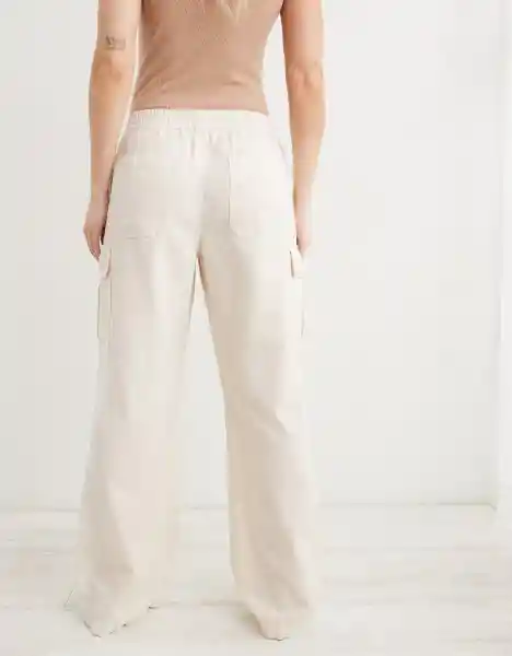 Pantalón Aerie Con Cordón Beige Talla MEDIUMAmerican Eagle