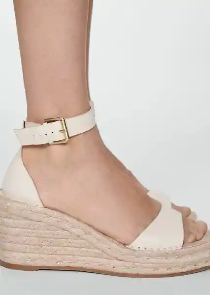 Sandalias Larisa Crudo Talla 38 Mujer Mango