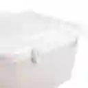Caja Organizadora Rueda Transparente Color Blanca