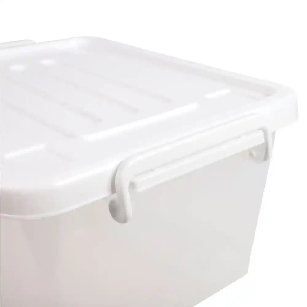 Caja Organizadora Rueda Transparente Color Blanca