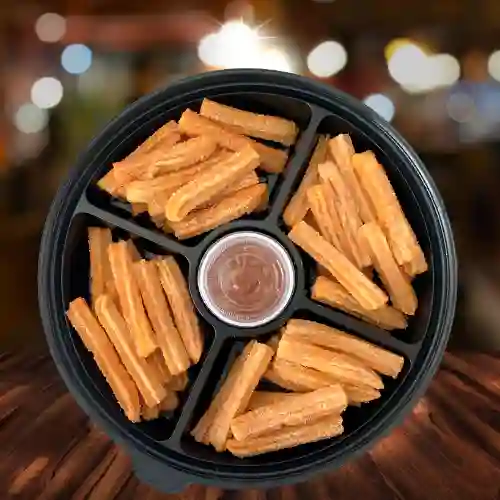 Combo 50 mitichurros + 2 salsas en copa