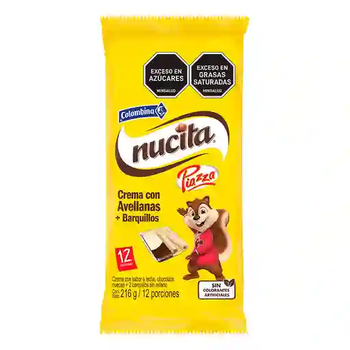 Nucita Barquillos Piazza + Crema de Chocolate Leche y Nueces