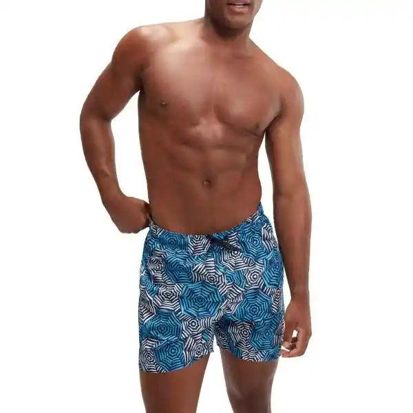 Short Printed Chk Leis 16 V2 Am Blue/Blue L Speedo