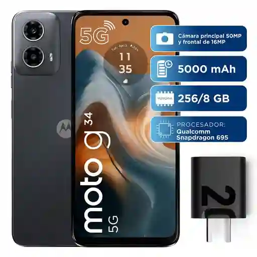 Celular Motorola G34 256 Gb 8 Gb Ram Negro