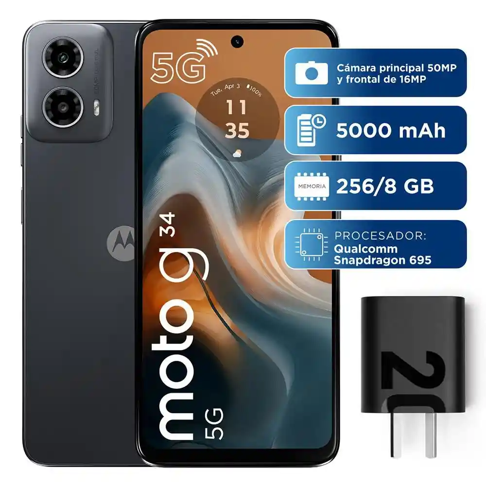 Celular Motorola G34 256 Gb 8 Gb Ram Negro
