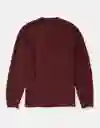 Camiseta Ruedo Recto Hombre Vinotinto Medium American Eagle