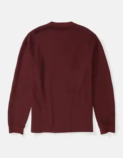 Camiseta Ruedo Recto Hombre Vinotinto Medium American Eagle