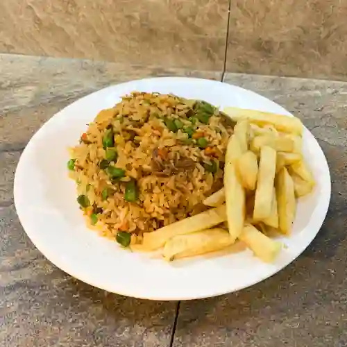 Arroz Paisa con Papita Francesa