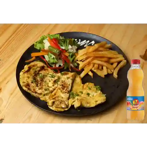 Combo Pechuga Al Ajillo + Hit Mango 500 ml