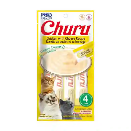 inaba gato snack churu tuna with cheese tube 56g