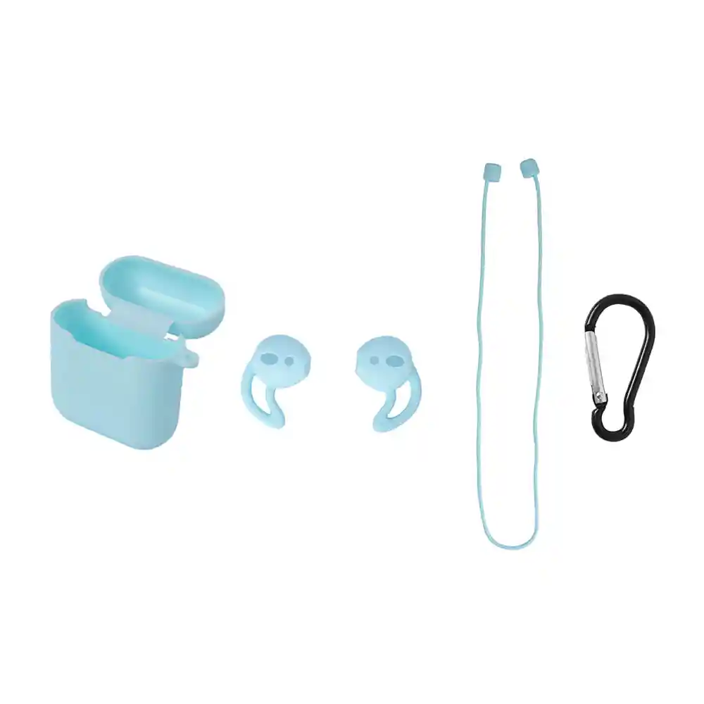 Miniso Kit de Accesorios Para Airpods Estuche Protector Azul