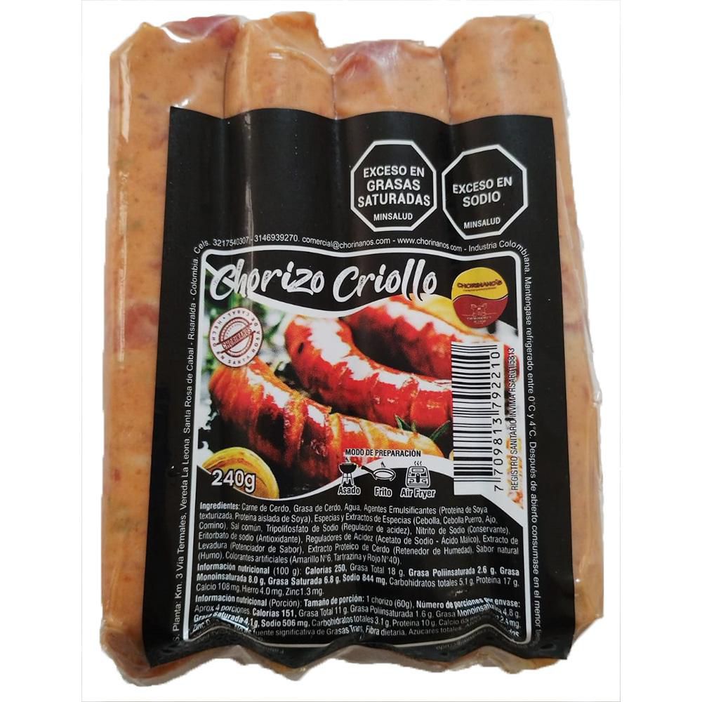 Chorizo Criollo Chorinano's Premium 240 g
