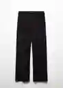 Pantalón Cintita Negro Talla XL Mujer Mango