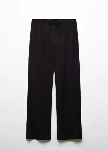 Pantalón Cintita Negro Talla XL Mujer Mango