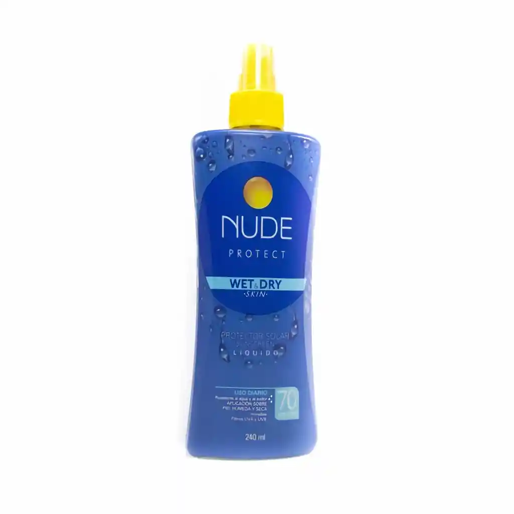 Nude Protect Bloqueador Solar Wet & Dry Skin Spf 70