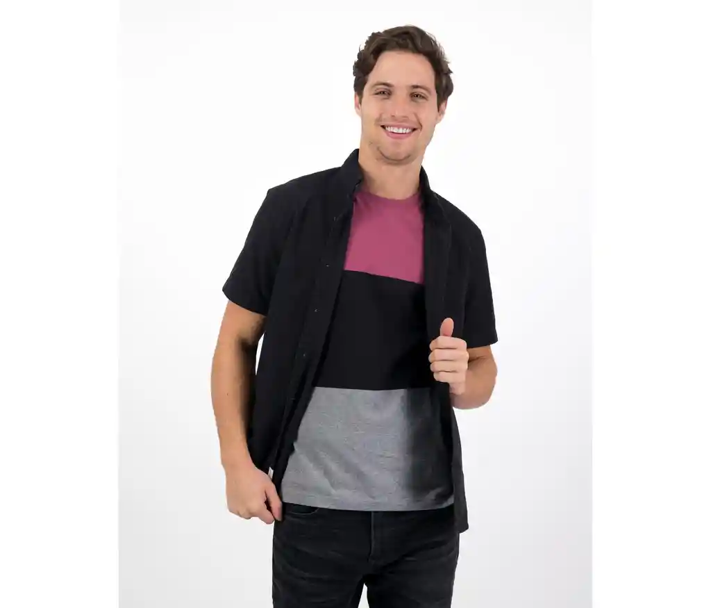 Camisa Negro Talla Medium Hombre American Eagle