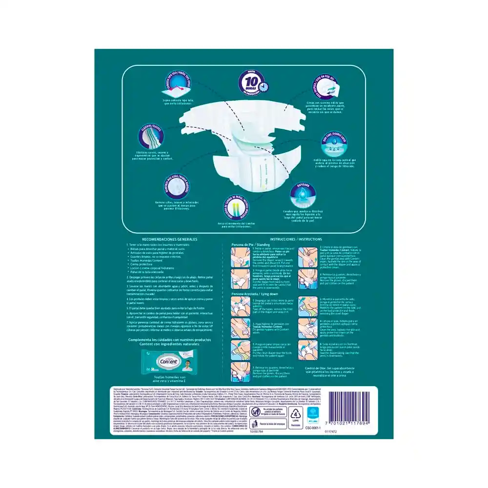 Pañal Content Medical Advanced Talla Xl