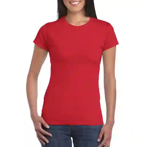 Gildan Camiseta Entallada Rojo Talla S