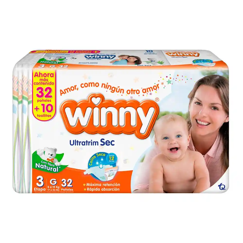 Winny Pañal Ultratrim Sec Etapa 3 Gratis Toallitas