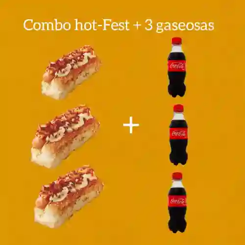 Combo Hot-fest + 3 Gaseosas