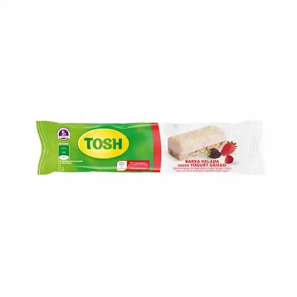 Tosh Barra Helada Sabor a Yogurt Griego y Frutos Rojos