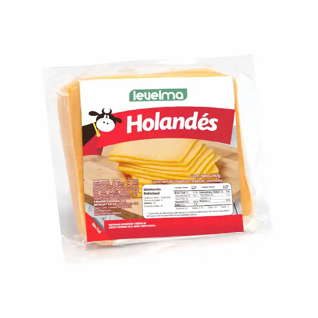 Queso Holandes Maduro Semiduro Y Semigraso Tajado
