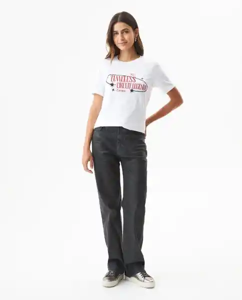 Camiseta Graphic Femenino Blanco 0 Claro Talla S Chevignon