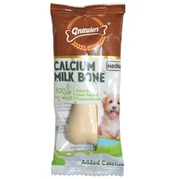 Gnawlers Snack para Perro Hueso de Leche con Calcio