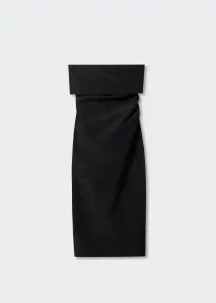 Vestido Ray Negro Talla L Mujer Mango