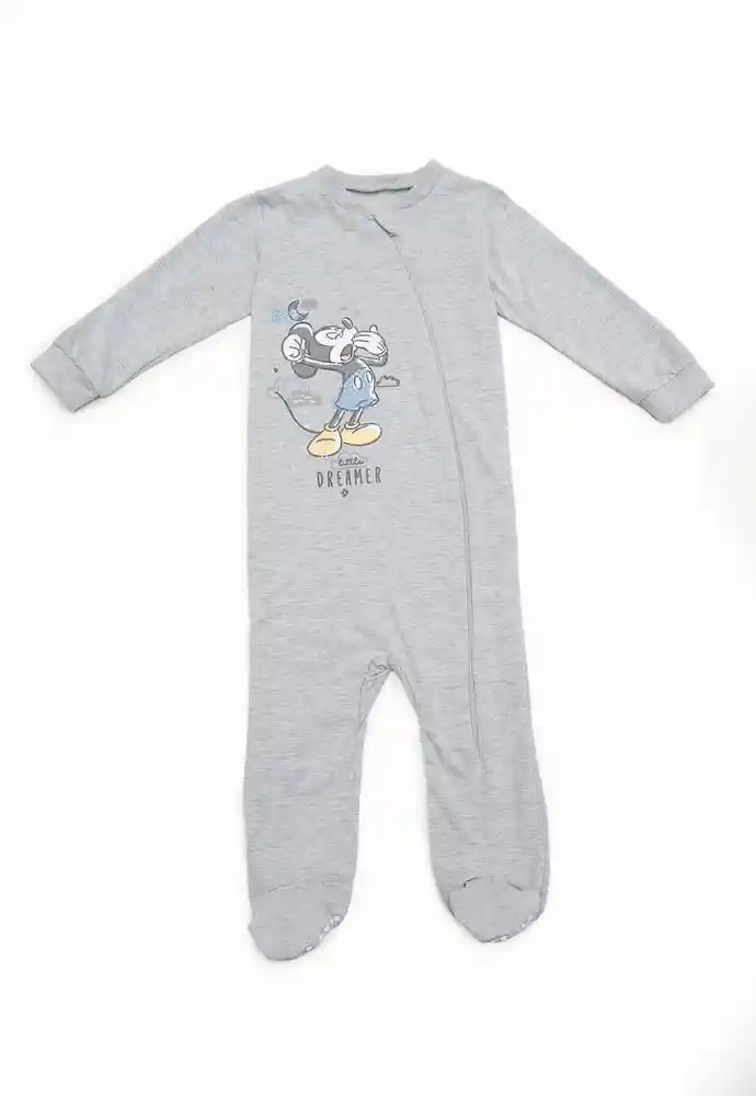 Pijama Enteriza Niño 0/3 Meses-gris