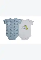 Body Set X2 100% Alg 0/3 Meses-celeste