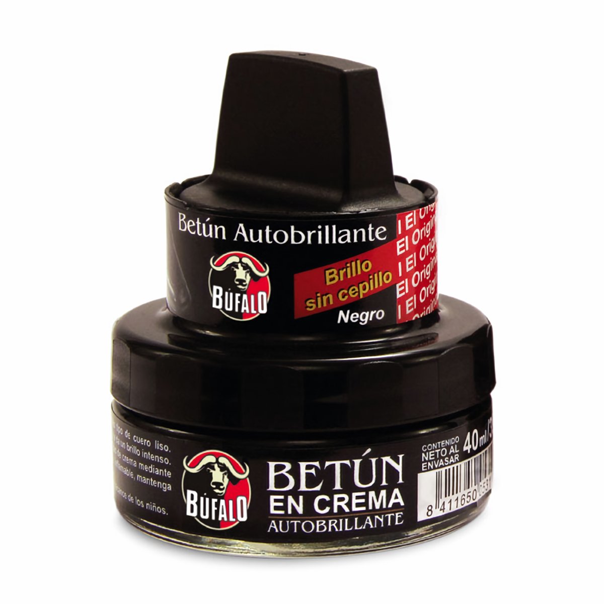 Bufalo Betún en Crema Color Negro 40 ml